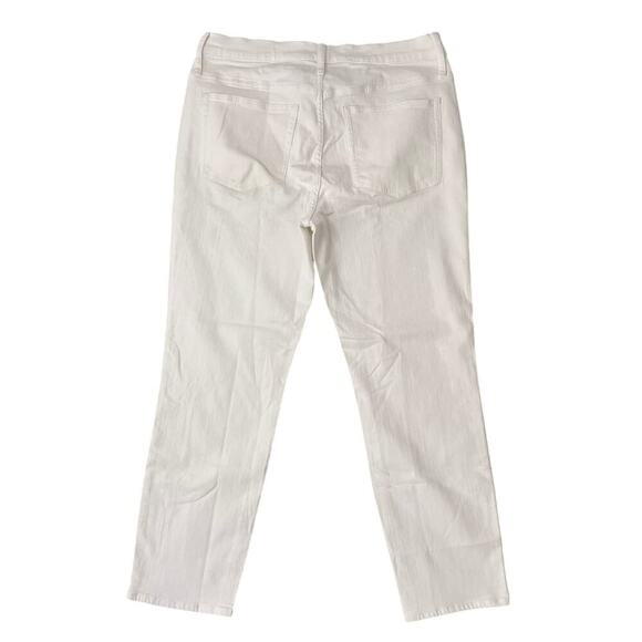 J.Crew White Slim Straight Jeans Women’s 33 High Rise Stretch Denim NWT - Picture 6 of 8
